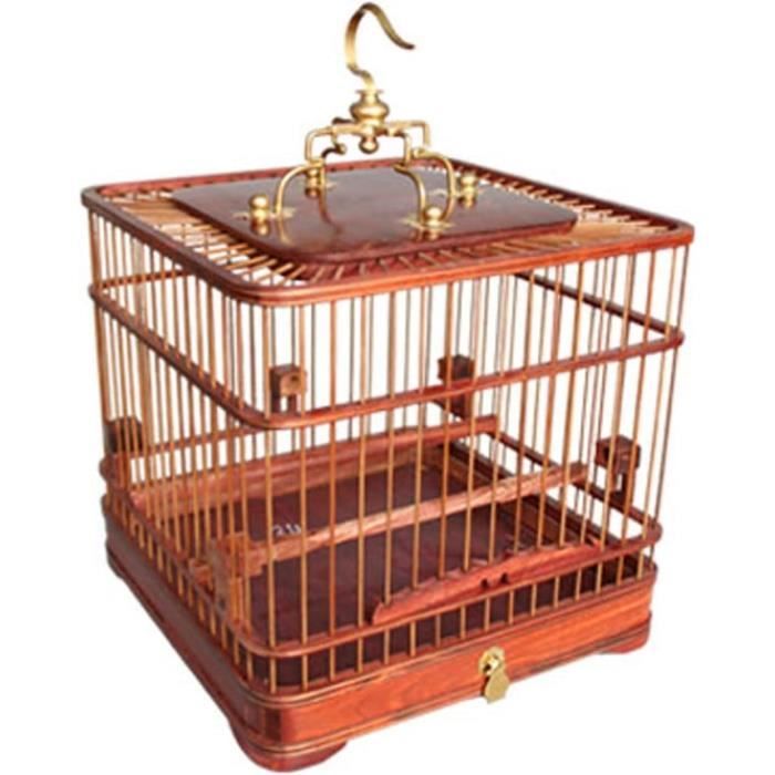 Mini Cage à Oiseaux Effet Fer Rouillé – Déco Miniature Pour Jardin, Maison De Poupée, 30x30x40 Mm