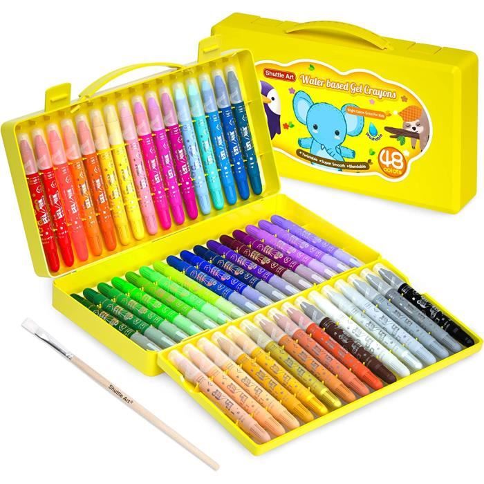 The Best Crafts Crayon de Cire Enfant, 24 Couleurs Crayons Peinture Cire  Lavables Non Toxique pour Tout-Petites Bébé Enfants - Cdiscount Beaux-Arts  et Loisirs créatifs