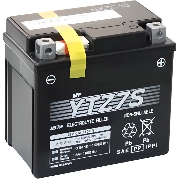 Batterie moto 12V 6Ah POWEROAD YTZ7S - Cdiscount Auto
