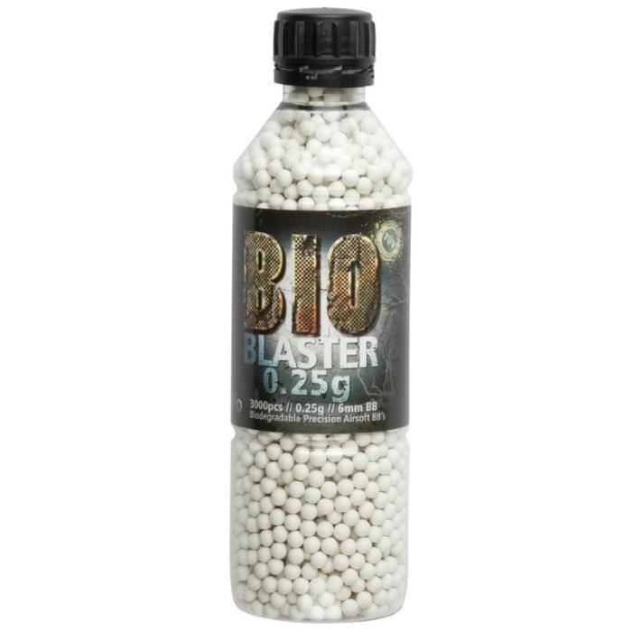 SACHET DE 3200 BBS BILLES BLANCHES BIO DEGRADABLE 0.25 G CALIBRE 6 MM