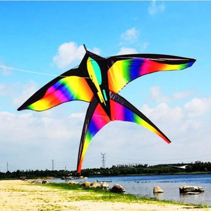 Cerf-volant HQ Rookie Arc-en-Ciel - 2 Lignes - Débutant - 8-11 Ans - Coloré