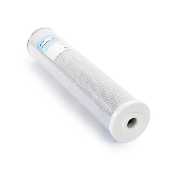 Filtre à Eau Maison Entière CTO Bloc Carbone 4,5" X 10" - Élimine Chlore Et Mauvais Goût - Compatible Nombreuses Marques