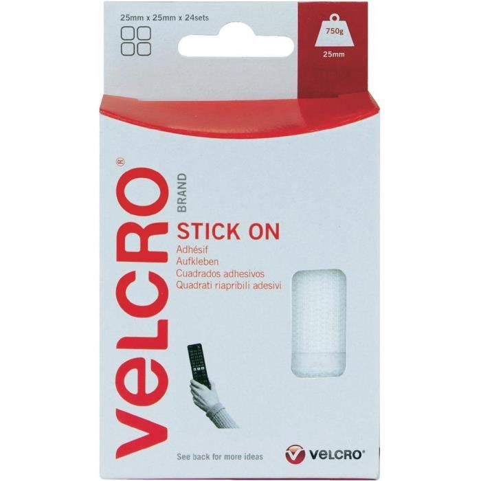 VELCRO Brand Pastilles auto agrippantes /à coudre 19mm x 16 blanc