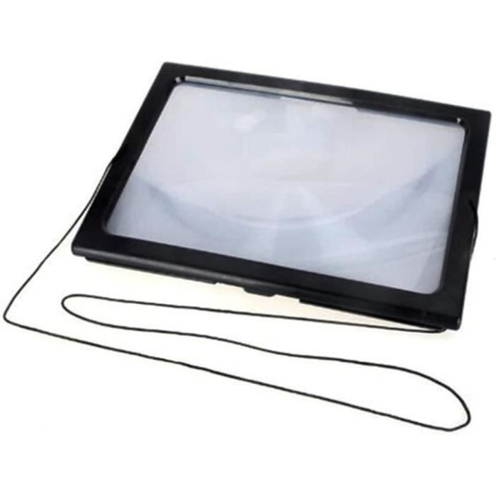 Loupe A4 Avec Lumières Led Loupe Lumineuse Pliable 3X Super Haute