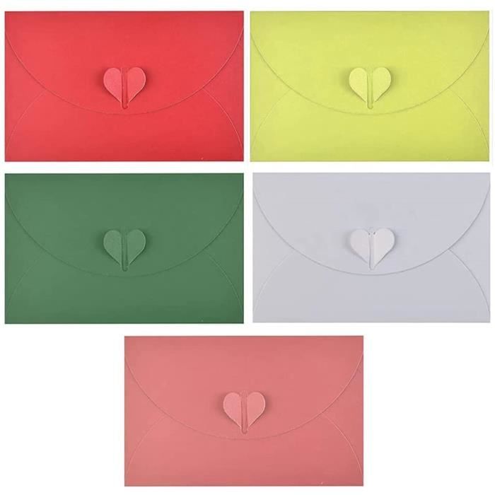 Enveloppe Carte Cadeau,20 Morceaux Mini Enveloppe Cadeau,Mini Enveloppe,Conception  De Bouton Coeur,155Mm105Mm,Pour Noël,Artic 470 - Cdiscount Beaux-Arts Et  Loisirs Créatifs