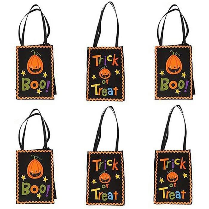 JYFanse Sacs Non Tissés Halloween Avec Poignées | Sacs De Friandises D' Halloween | Grands Sacs De Bonbons/Bonbons Non Tissés D'halloween Pour Enfants Cadeaux De Bonbons Épicerie