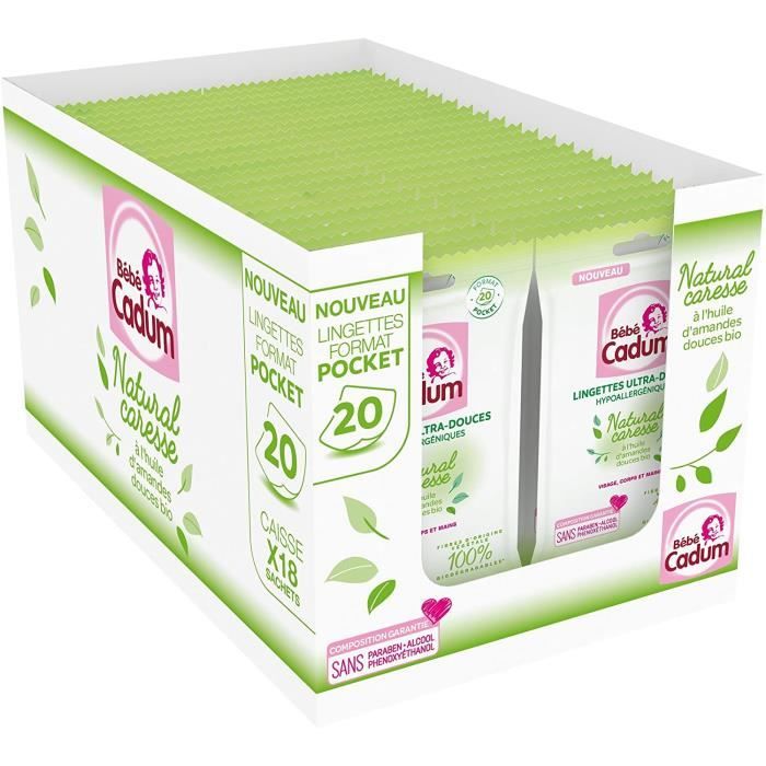 Bebe Bebe Cadum Lingettes A L Huile D Amande Douce Bio Pour Visage Corps Et Mains Hypoallergeniqu22 Cdiscount Puericulture Eveil Bebe