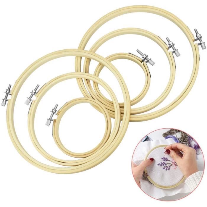 Tambour à Broder Carré En Bois De 21 X 21 Cm De DMC