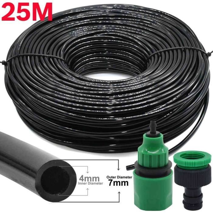 Tuyau D'arrosage Goutte à Goutte 10m - PVC Flexible 8/11mm - Pour Irrigation Jardin Et Potager