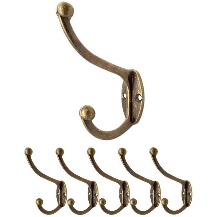 Lot De 5 Crochets Muraux En Fer Pour Enceintes – Dimensions 70x30 Mm – Fixation Murale Simple