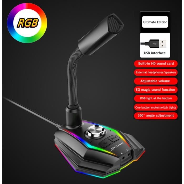 Microphone De Jeu USB RVB Pour Multiplateformes. - Test Et Avis
