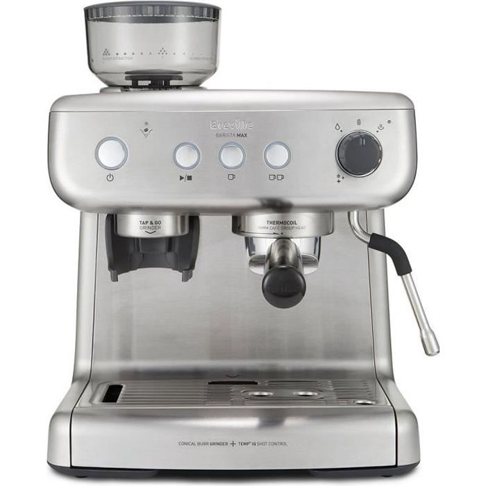 Expresso Broyeur - BREVILLE - BARISTA MAX VCF126X01 - 15 bar - 200 L - 250g - Breville
