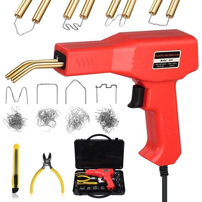 Souder Plastique Machine 50W Outils de Soudeur pour Pare-chocs de Voiture avec 200 PCS Dagrafes Livraison 7 jours