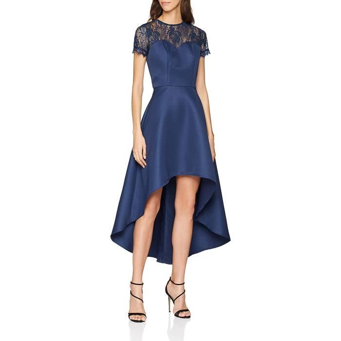 Chi Chi London Chi Jasper Dress Robe Bleu Navy 38 Taille