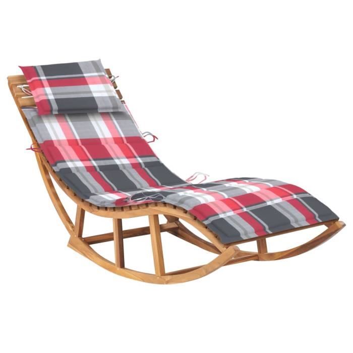 Coussin De Chaise Longue Antidérapant - Taille 48x125 Cm, épaisseur 8cm - Polyester Et Coton Perlé - Avec Attaches Pour Dossier - Couleur Gris