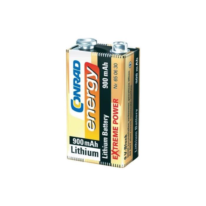 Pile 9V (6R61) lithium 900 mAh Conrad Energy XP - Cdiscount Jeux - Jouets