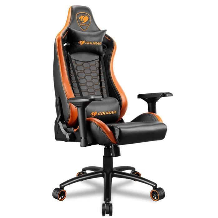 Fauteuil - COUGAR - Outrider S - Noir/Orange - 1 place - Relaxation