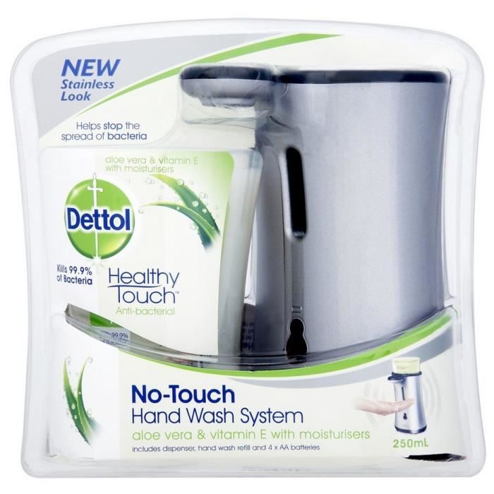 Dettol Distributeur de savon No Touch + 2 Recharges 250ml aléatoire -  Cdiscount Bricolage