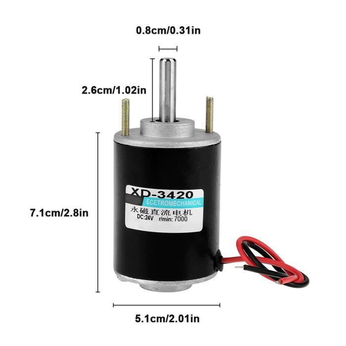 Moteur Électrique - DIOCHE - XD-3420 - 30W - 7000 Tr/min - Courant