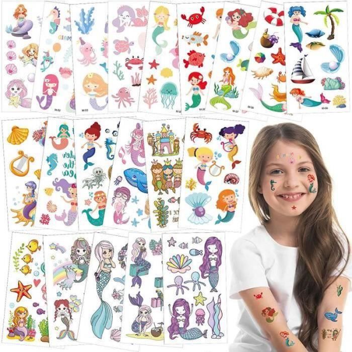 Leesgel Tatouage Paillette Noël, 50 Feuilles Tatouage Enfant Individuel Remplissages Pour Calendrier De L'Avent, Accessoire Pour Decoration Noel Pinata Anniversaire Cadeau Jouet Enfant