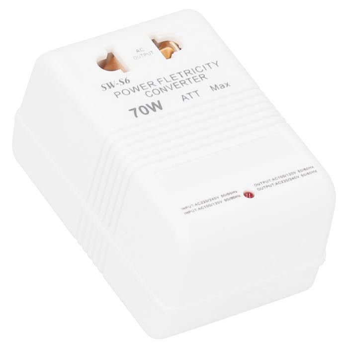 Convertisseur De Tension SW-S11 110V/220V & 220V/110V - 80W Max - Pour Petits Appareils électriques