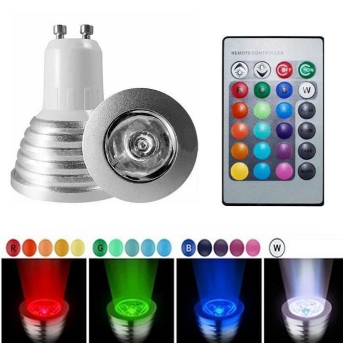 Elisona® GU10 ampoule spot led changeante dans 3w clés