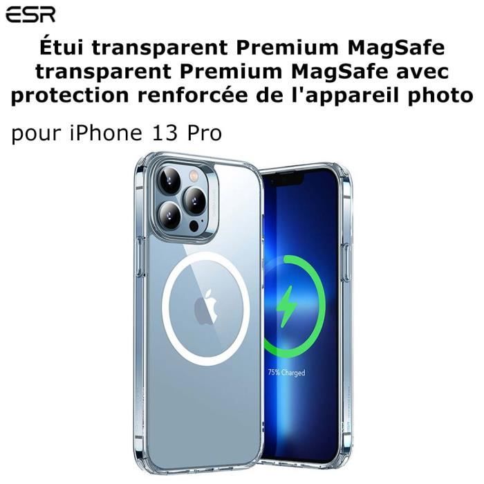 Coque Magnétique ESR Pour IPhone 14 / 13 - Compatible MagSafe HaloLock, Protection Militaire, Transparent Anti-Rayures