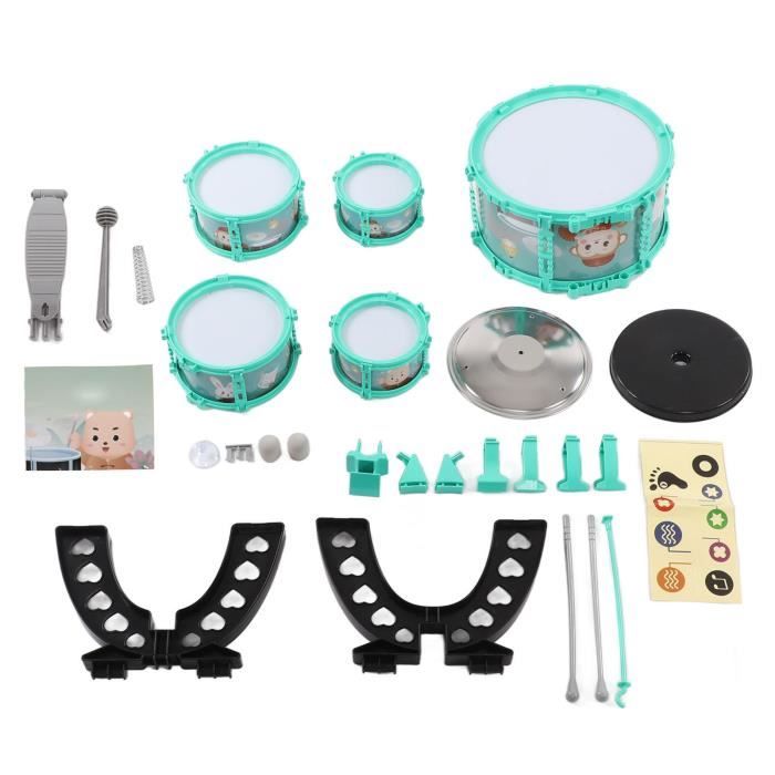 Ensemble Batterie En Bois Pour Enfants – Xylophone, Cymbales, Tambours – Jouet éducatif Montessori Dès 1 An