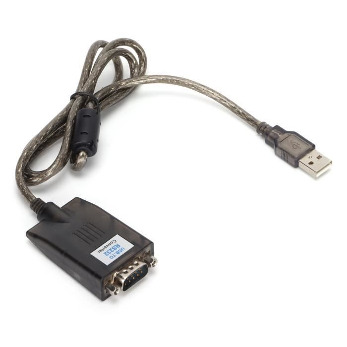 Fdit USB vers série Adaptateur USB vers RS232 Port COM 9 broches Câble