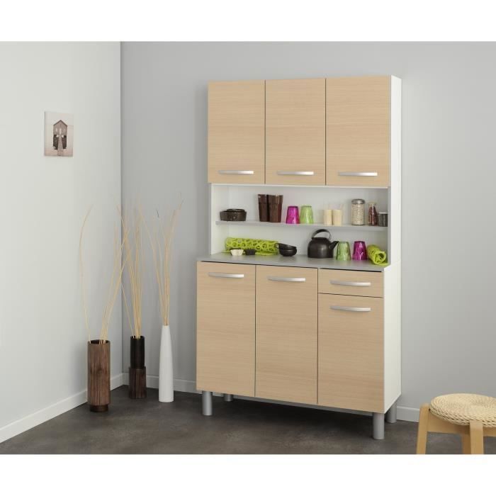 Harmony Buffet De Cuisine Contemporain Decor Chene Et Gris L 101