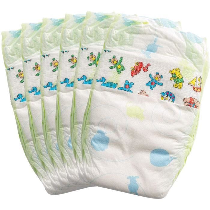 ZWOOS Couches Bébé Pour Poupée 30-40 Cm – Lot De 6 Avec Fermeture Auto-Agrippante