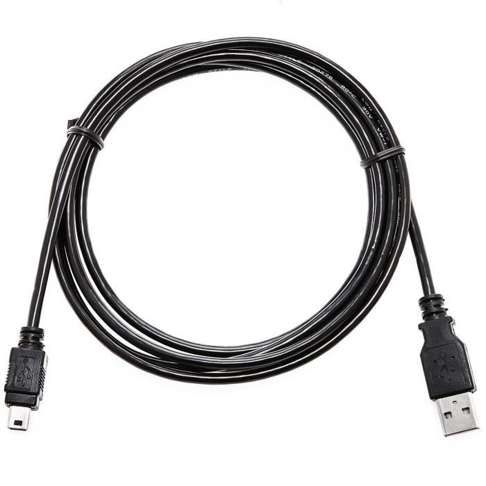 Hobby Tech - Câble USB Type A mâle vers Mini USB 1 mètre - Noir Câble mini-USB (A mâle vers mini-USB) USB 2.0 Câble USB haute