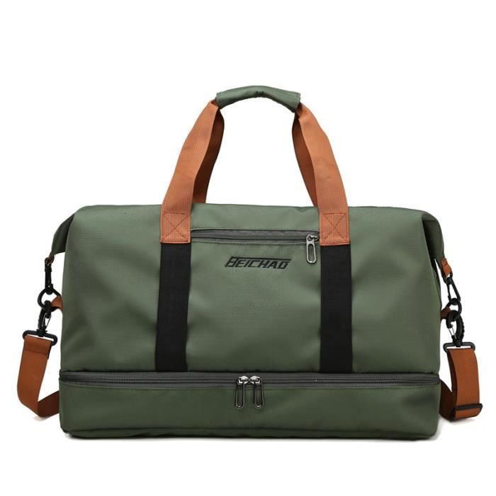 Sac de Sport Imperméable Avec Compartiment Chaussures Sac de Voyage en  Oxford Homme et Femme Pour Gym Fitness - Vert Vert - Cdiscount Sport