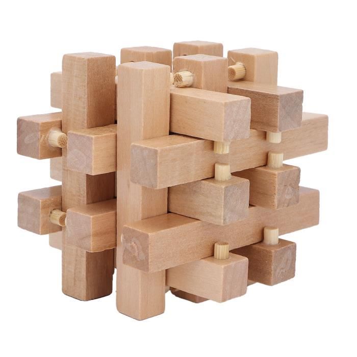 KIMISS casse-tête en bois Jeu de puzzles à emboîtement en bois