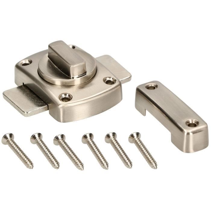 Serrure pour porte de salle de bain KOTARBAU verrou rotatif, fabriqué en acier, résistant aux