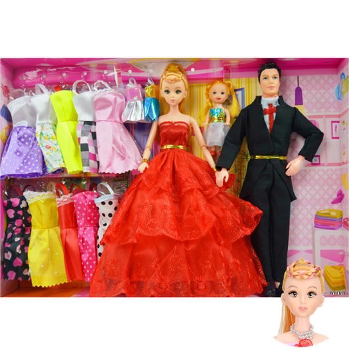 Poupee Barbie De Princesse Ensemble De Jouet Coffret Fille 16 Cadeau Noel Pour Anniversaire Achat Vente Poupee Cdiscount