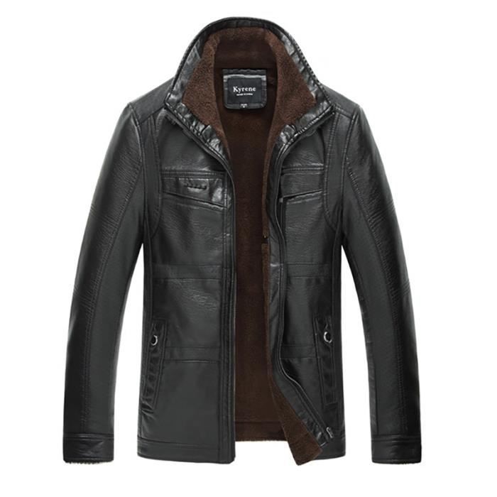 Manteau D'hiver Homme à Capuche Avec Col En Fausse Fourrure - Coupe-vent, Chaud, Longueur Moyenne, Zip