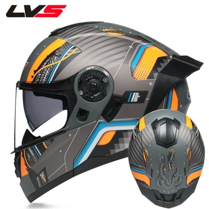 Casque Moto Modulaire Bluetooth Avec Double Visière - Homologué ECE/DOT - Taille 57-68 Cm - Pour Hommes Et Femmes