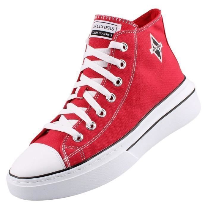 Skechers Baskets - SKECHERS - 185063-RDW - Femme - Lacets - Rouge - Confort maximal