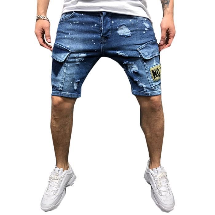 Short en outlet jean homme troué