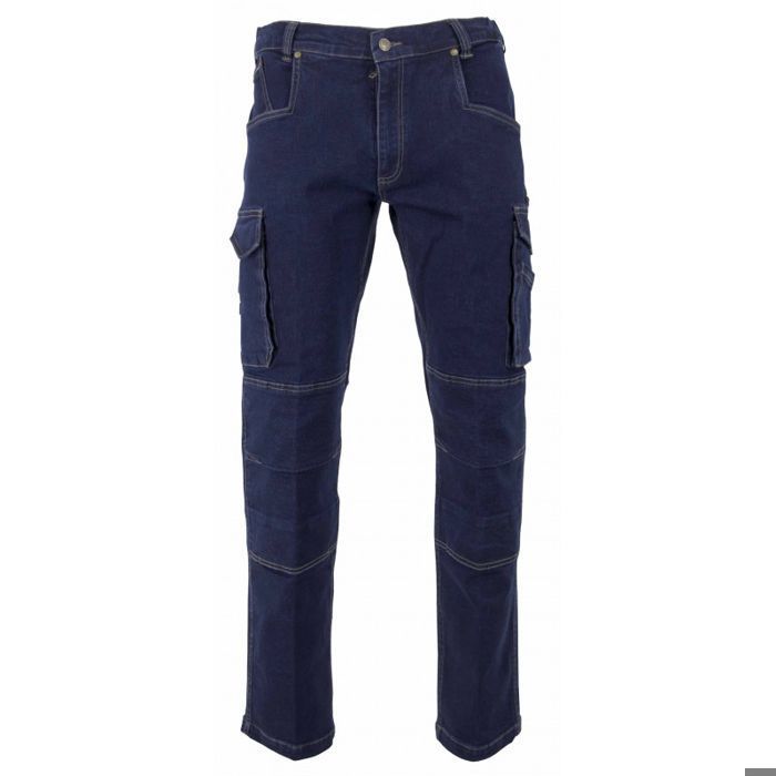 Pantalon BLEU DE TRAVAIL Coton avec poches genoux