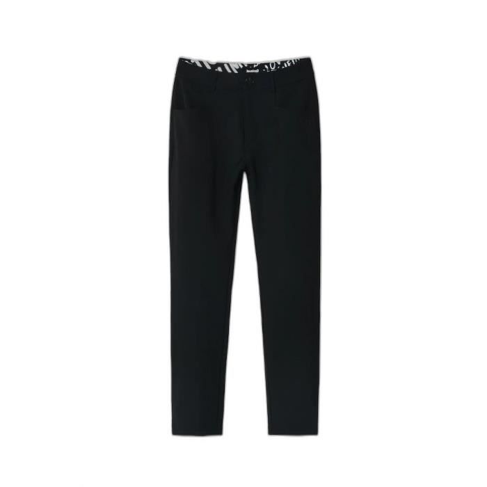 Pantalon Femme Desigual Taille XS Noir - Neuf Avec étiquettes, Matière Viscose, Coupe Régulière