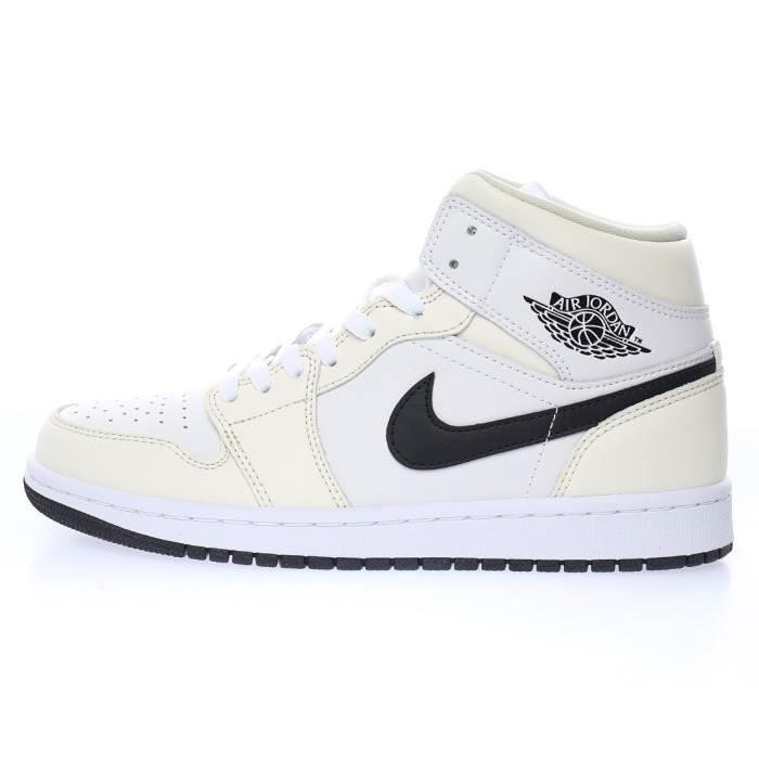 Basket AIRrJORDANn 1 Mid Coconut Milk Femme et Homme Beige Cdiscount