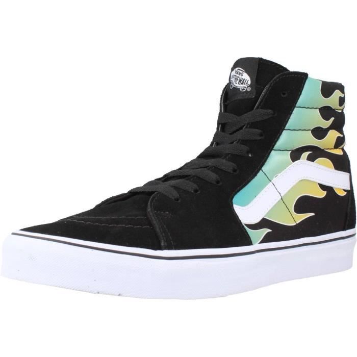 Basket Homme - VANS - 130295 Noir - Textile - Vulcanisé - Lacets Noir ...