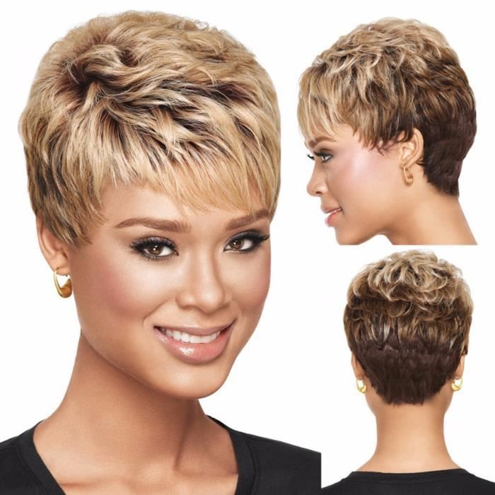 Femmes Perruque Cheveux Court Boucles Degrade D Or Bobo Cosplay Costume 20 25cm Achat Vente Perruque Postiche Femmes Perruque Cdiscount Coupe très courte pour femmes coiffure très courte pour femmes. femmes perruque cheveux court boucles degrade d or bobo cosplay costume 20 25cm