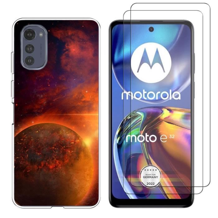 Xxmbbjy Custodia Trasparente TPU Per Motorola Moto E32 + 3 Vetri Temperati – Protezione Antiurto E Bordi Rialzati