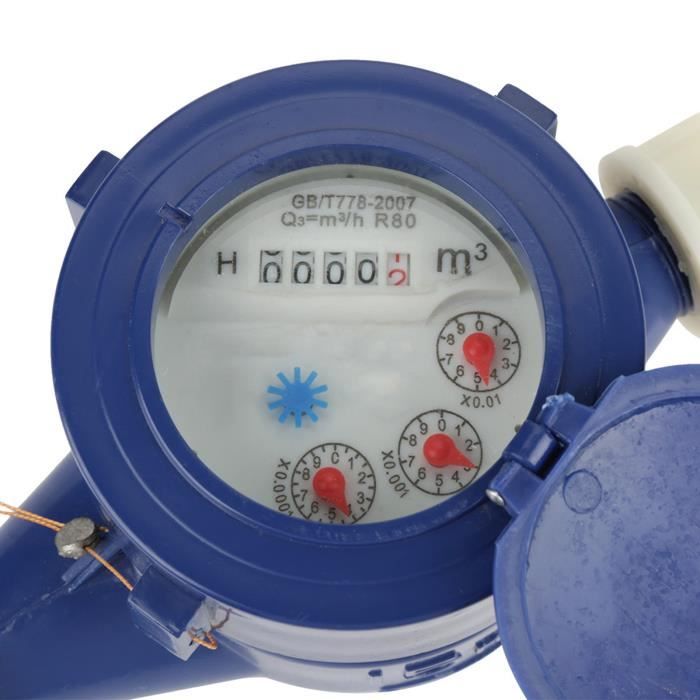 Compteur D eau 1/2 Pouce Froide Débitmètre 2 Filetages Extérieurs D éau Maison Jardin