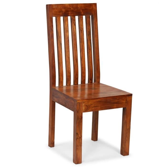 BINGO Lot de 4 pcs Chaises de cuisine - Scandinave - Bois massif avec finition Sesham 43x43x104cm 17868