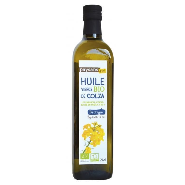 Huile vierge bio de Colza bio et équitable 75 cL