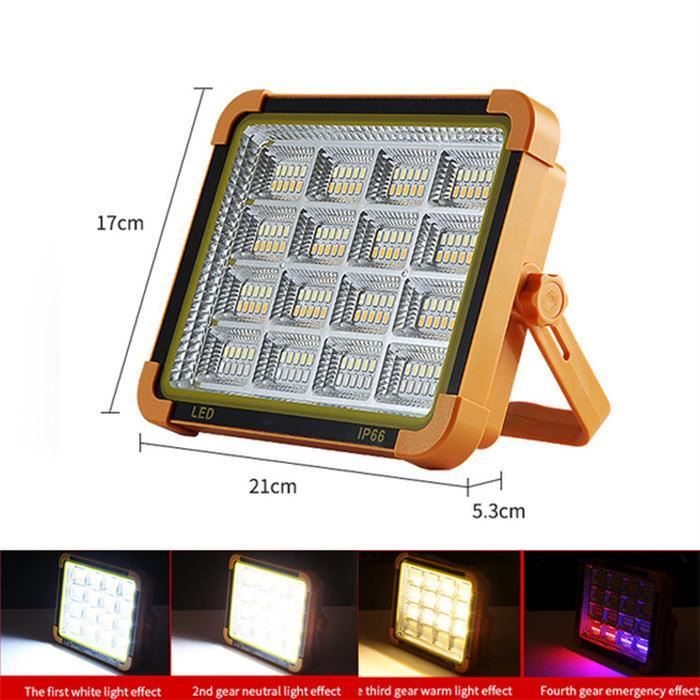 Projecteur de Chantier - PIMPIMSKY - 10000W - LED Rechargeable - Étanche - 4 Niveaux de Gradation
